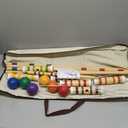 ropoda 35In Updated Six-Player Croquet Set with Wooden Mallets, Colored Balls, Sturdy Carrying Bag for Adults &Kids, Croquet Set Perfect for Lawn, Backyard, Park and More