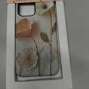 for iPhone 12 Mini Case, Wireless Charging Compatible,Dual-Layer Protection with Cute Wildflower Design, Soft Silicone + Hard Shell, Chic Phone Cover for Women - Ethereal Wire Florals