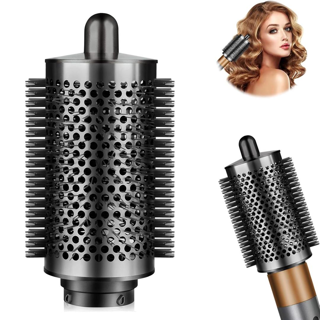 Upgraded Large Round Brush for Dyson Airwrap Styler Attachment,Bigger Round Volumizing Brush and Hair Style Replacement Tool for Airwrap Accessories(Gray)