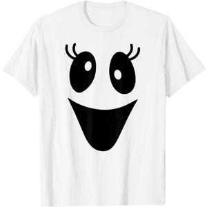 Cute Female Ghost Face Outfit for Halloween Costumes T-Shirt, L