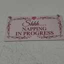 Meijiafei Shhh Napping in Progress - Beautiful Taking A Nap Notice Plaque 10"x5" (Napping in Progress)