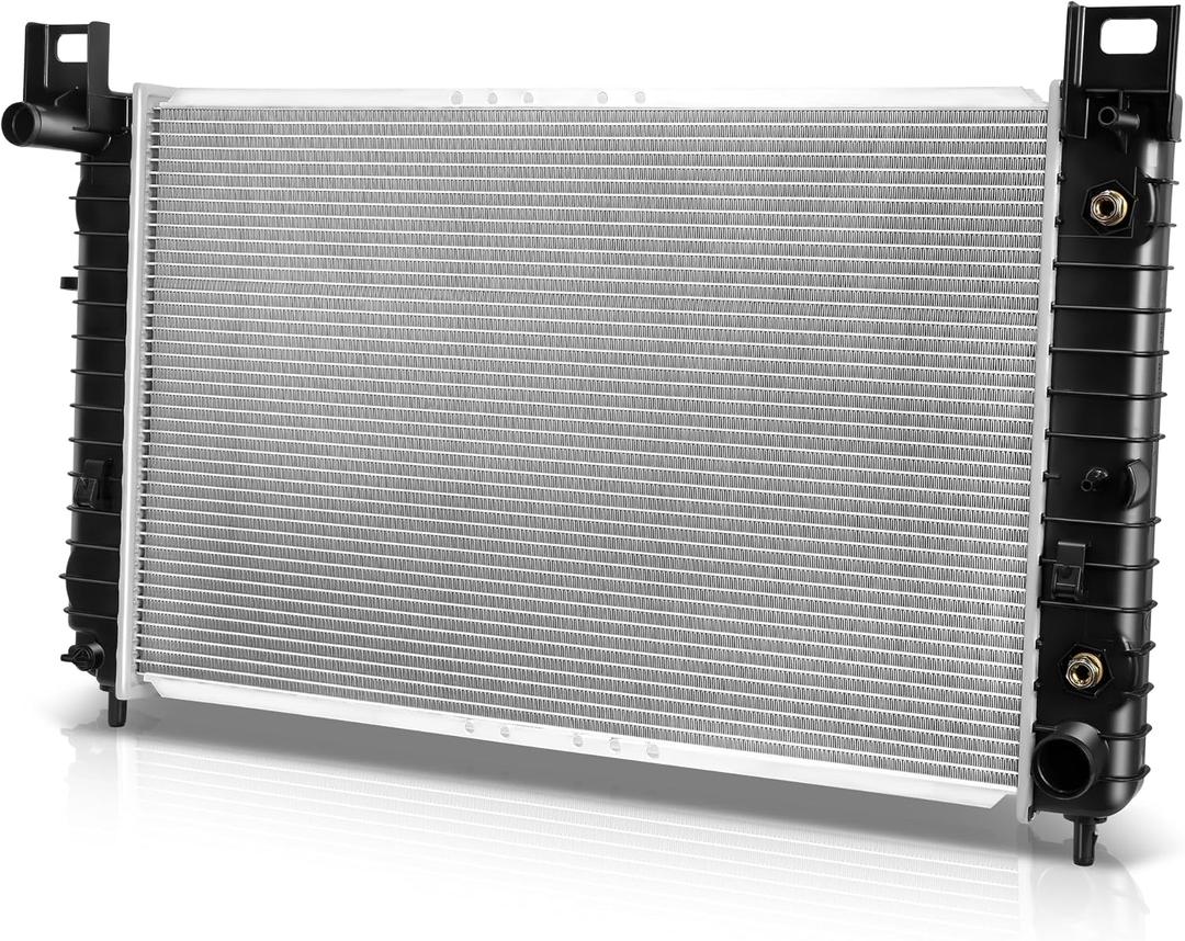 Auto Dynasty 28" Radiator for 1999-2007 Silverado Sierra Yukon Tahoe Suburban 4.3L 4.8L 5.3L AT, DPI 2334 Factory Style 1-Row Aluminum Cooling Radiator