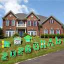 Graduation Decorations 2026 Green and Gold, 11 Pcs Graduation Yard Signs Class of 2026, 15" Large Shimmering Grad Signs for Lawn Garden Pathway, High School College Grad Party Decor Outdoor