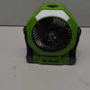 Ausic 8 Inch Portable Misting Fan with Light, 3 Speeds, Green, Modern Style, Rechargeable, Battery Operated, Outdoor, Table Fan