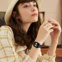 Sport Band Compatible with Apple Watch 38mm 40mm 41mm 42mm 44mm 45mm 46mm 49mm, Replacement Soft Silicone Strap Wristbands for iWatch Series 10/9/8/7/6/5/4/3/2/1 Ultra SE Women Men, Black