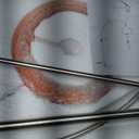 Orange Arc Floor Lamp with Acrylic Shade,Arch Reading Lamp Floor Standing,Mid Century Modern Orange Standing Lamp for Living Room Bedroom