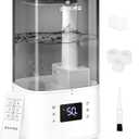 BOXING 6L Warm & Cool Mist Humidifiers for Bedroom, Air Humidfier for Large Room with Remote Control, Auto Mode Perfect for Baby & Plants, Top Fill, Sleep Mode, Timer, Essential Oil Tray, 60H