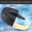 SOULWIT Cooling Gel Replacement Earpads for Beats Studio Pro Wireless Noise Cancelling Headphones, Ear Pads Cushions with Ice Silk Fabric, High-Density Foam - Black