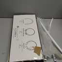 Adorox 5 Ft Heavy Duty Round Metal Table Arch  Sturdy Garden Arbor with Support Legs & Anchors, Indoor & Outdoor Party Backdrop Frame