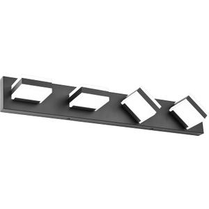 PRESDE 4-Light Bathroom Light Fixtures Over Mirror Matte Black LED Vanity Light for Bathroom Modern Bath Wall Lighting