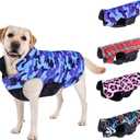 CuteBone Winter Dog Jacket - Windproof & Waterproof, Reversible & Adjustable for Small to Large Dogs - Warm Cold Weather Coats with Leash Hole (2-Camouflage), Size Smal