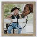Fun Memories 20x20 Picture Frame, 100% Reclaimed Barnwood Frame 20 x 20, Rustic Farmhouse Poster Frame 20x20 with Tempered Glass, Distressed Square Wood Frame 20"x20" Wall Decor Gallery Frames (Natural)
