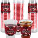 Labrostar 50Pcs Graduation Decorations 2026 Disposable Graduation Cups Congrats Grad Class of 2026 Decorations Graduation Party Supplies 16oz Maroon
