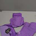 KEGOUU Oven Mitts and Pot Holders 6pcs Set, Kitchen Oven Glove High Heat Resistant 500 Degree Extra Long Oven Mitts and Potholder with Non-Slip Silicone Surface for Cooking (Purple)