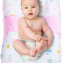 Baby Lounger for Newborns and Infants, Portable Co-Sleeping Bed with Pillow & Foot Rest - 100% Cotton, Snug, Travel-Friendly, Breathable Fabric, Ideal for Cribs & Floor - Sprinta (Cotton Comfort)