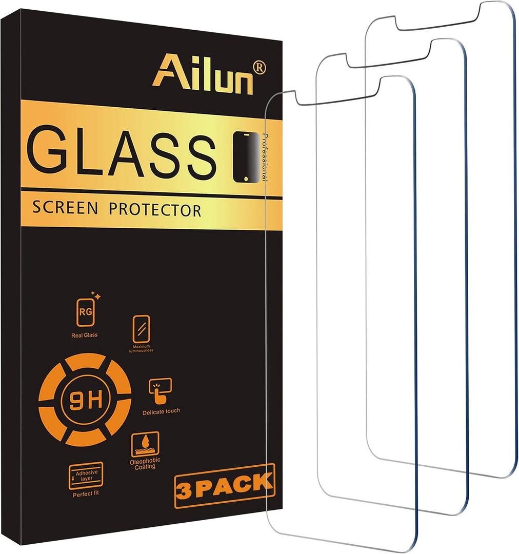 Ailun Screen Protector Compatible for iPhone 11 / iPhone XR [6.1 Inch], 3 Pack Case Friendly Tempered Glass
