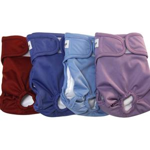 Female Dog Diapers for Small Dogs,4 Pack Reusable Washable Premium Puppy Diapers for Heat,Incontinence,Period Doggy Nappies,S