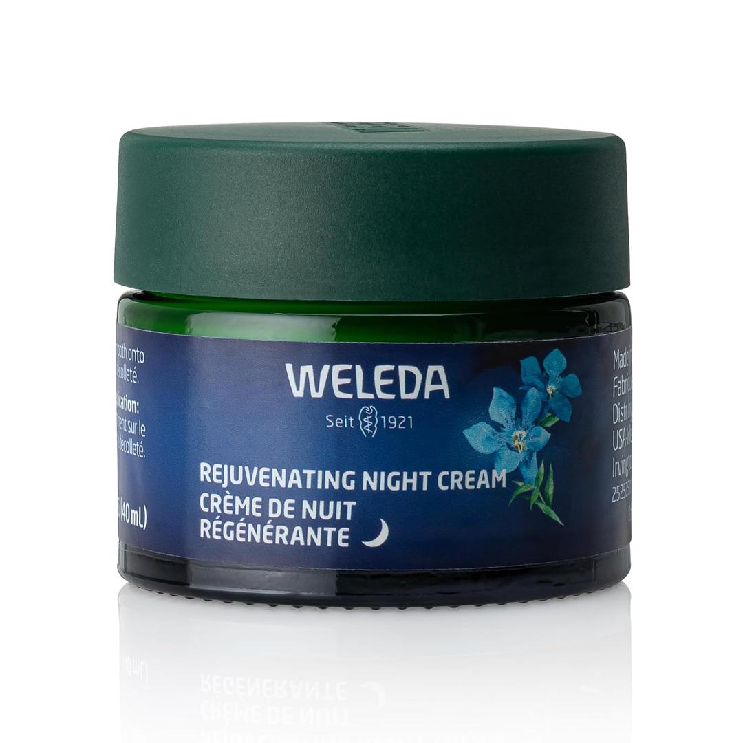 Weleda Face Care Rejuvenating Night Cream, Plant Rich Moisturizer with Blue Gentian and Edelweiss, 1.3 Fluid Ounces