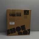 SEE SPRING 12 Pack Shoe Storage Box, Clear Plastic Stackable Shoe Organizer for Closet, Space Saving Shoe Rack for Entryway Sneaker Container Bin Holder (Black) (Large Fit Size 9)