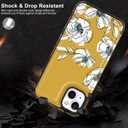 LETO for iPhone 13 Mini Case,Flip Folio Leather Wallet Cover with Fashion Flower Designs for Girls Women,Built-in Card Slots Kickstand Protective Shell Tiny White Florals