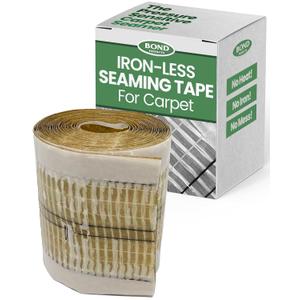 Bond Heatless Carpet Tape - Seam Adhesive for Carpet Repair, Rug Binding, & Upholstery - DIY Binding & Joining Tape - Outdoor Tape & Seam Sealer - Self-Adhesive 15 Ft Roll