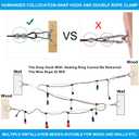 String Light Hanging Kit,Guide Wire for Outdoor String Lights, Shade sail Hardware kit,with 164 Ft Nylon Coated Stainless Steel 304 Wire Rope