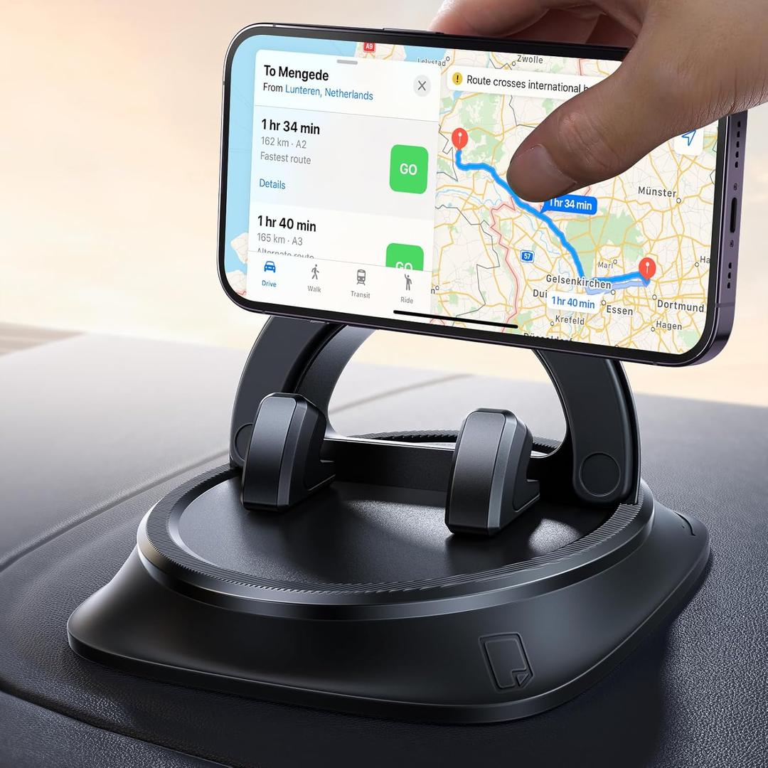 NIYEVN Dashboard Cell Phone Holder for Your Car, Adjustable Spring Design Dashboard Holder, 360 Rotatable Car Cell Phone Holder for iPhone 16 15 14 13 12 Pro Max, Samsung, Android and More