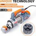 5/8 Inch Electric Hydraulic Rebar Cutter, Portable Rebar Cutter, Cutting up to 4-16mm #5 Rebar, Cutting Speed 1-1.5S 1000W RC16B (Grey + Orange)