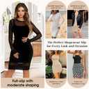Ellareese Full Slip for Women Under Dress Shapewear Dress Tummy Control Slip Dress for Women (Black, M)