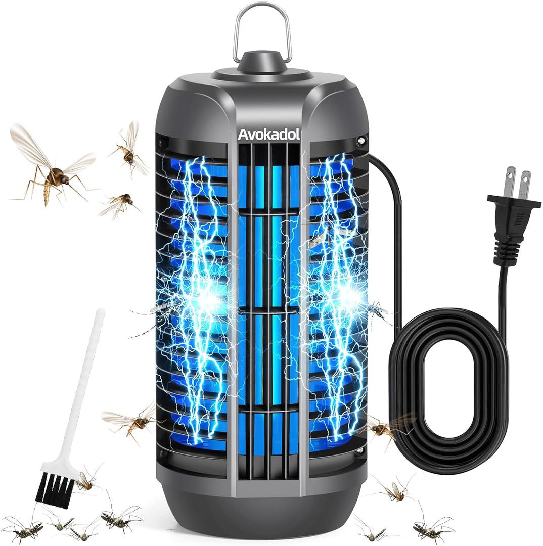 Bug Zapper Outdoor Indoor, 18W Bulb Mosquito Zapper with 6.5 FT Power Cord, 4200V High Powered Fly Trap Indoor for Home, Mosquito Trap Cover 2100 SQ.FT. -Ideal for Backyard, Garden, Patio
