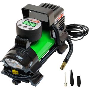 epauto 12V DC Portable Air Compressor Pump, Digital Tire Inflator (Green)