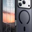 2 x SPIDERCASE for iPhone 17 Pro Max Case, Magnetic Translucent Matte Case with 2PCS Tempered Glass Screen Protector Slim Phone Case for iPhone 17 Pro Max 6.9'', Black