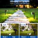 Solar Spot Lights Outdoor Waterproof IP65,4 Pack,Cool Light,2 Lighting Modes Selectable, Solar Powered Yard Garden Solar Spot Lights for Outside Landscape Auto On/Off