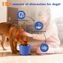 Dog Slow Feeder Lick Bowl, Silicone Dog Bowl with Strong Suction, Blue