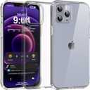 2 x DEERLAMN Clear Case for iPhone 12 Pro Max 6.7-Inch, [Not Yellowing] [Anti-Scratch] 8ft Multi-Drop Protection Slim Clear Phone Case with Shockproof Bumper, Clear