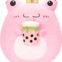 Original 13.5-inch Large Frog Plush Pillow Stuffed Animal Toy,Big Size Cuddle Huggable Cute Soft Toys Fat Kawaii Pillows Plushie,Gift for Kids Girls