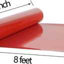 TUMIYA Red Heat Transfer Vinyl HTV Rolls, 12" x 8ft Red Iron on Vinyl for T-Shirt, Glossy Adhesive HTV Vinyl for Heat Press DIY Design Easy to Cut
