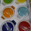 Hacaroa Set of 6 Mini Cocotte with Lid, 8 Oz Ceramic Ramekins with Handles, Small Casserole Dishes Individual Serving Pot for Baking, Souffl, Soup, Cobbler, Oven Safe, 6 Colors