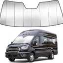 Windshield Sun Shade Custom Fit for Ford Transit 2015-2026, Accordion Folding Thick Window Sunshade Block Heat 99% UV Rays Sun Visor Keep Cooler Car Accessories