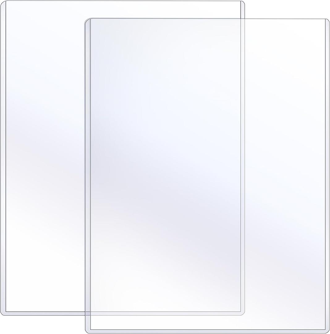 Sherr 2 Pcs 18 x 24 Inches Rigid Print Protectors Clear Hard Plastic Sheet Protectors Poster Sleeves for Protect Store and Display Photographs, Prints and Documents