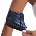 Vigorix Arm Trimmers for Women: Compression Sleeve Sweat Band, Heat-Trapping Design for Workout & Fitness (Small-Medium, Blue)