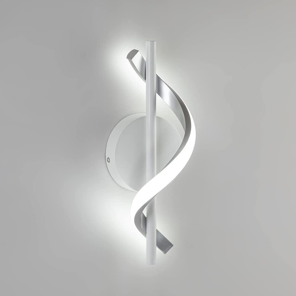 Modern Wall Sconces, 9W Wall Lighting Fixture Lamps LED Aluminum Wall Lamps for Bedroom Living Room Hallway Hotel Indoor (White-Cold White)-13.7 inch