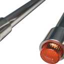 Stainless Steel Bumper Guide, 2 Pack, Metal, with Mounting Clamps and Lights, 46 inch length.