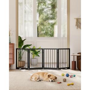 Cideny Free Standing Dog Gate Indoor, Foldable Dog Gate for Doorways Stairs