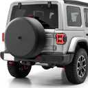 Moonet 33" Tire Cover with Camera Hole, for Jeep Wrangler JL with Back-up Camera, Sport & Sahara (2018-2025), Fits 285/70R17 (Black)