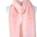 Thin Silk American Scarf for Women Lightweight Floral Scarves Fringed Shawl for Spring Summer fall Winter Scarfs (Color-c03)