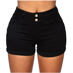 Romastory Womens High Waisted Jean Shorts Comfy Stretchy Workout Denim Shorts for Women XL