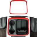 for RAM Center Console Storage Tray Trim Cover Frame for RAM 1500 2015-2018 Red Interior Accessories 1pc