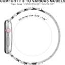 Metal Bands for Apple Watch for Women & Men 38mm 40mm 41mm 42mm, Compatible with iWatch Series 11/10/9/8/7/6/5/4/3/2/1 & SE 3/2/1, Elegant Stainless Steel Bracelet Strap with Secure Clasp, Silver