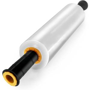 Slomg Stretch Film Roll with Handles 15 Inch x 1000 Feet, Industrial Strength Plastic Wrap for Moving Furniture Pallet Wrapping, Heavy Duty Shrink Cling Saran Wrap for Packing Moving Supplies 60 Gauge